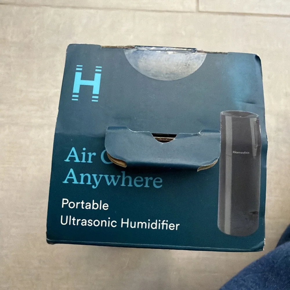 HoMedics Ultrasonic Portable Humidifier Red UHE-CMP17-BkUSB Rechargeable